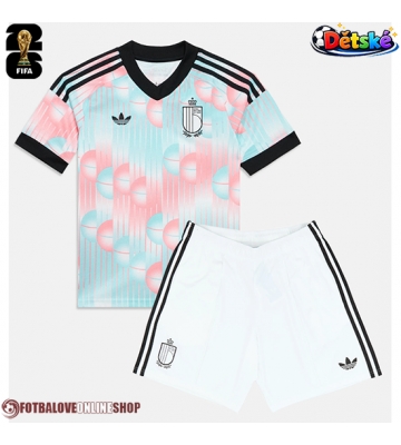 Belgie Venkovní dres komplet pro Děti MS 2026 Krátkým Rukávem (+ Krátké kalhoty)