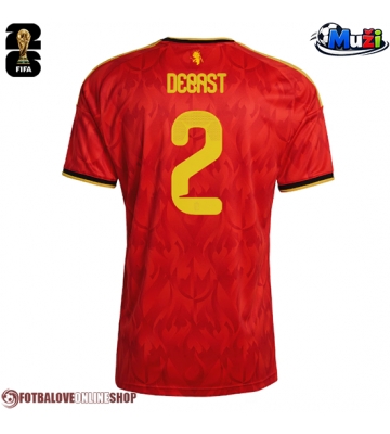 Belgie Zeno Debast #2 Domácí Dres MS 2026 Krátkým Rukávem