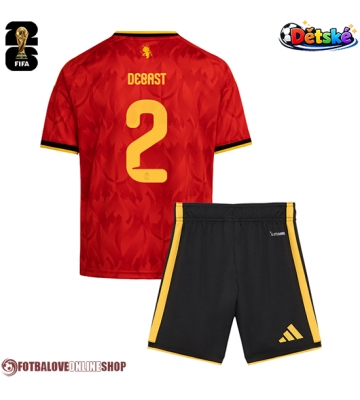 Belgie Zeno Debast #2 Domácí dres komplet pro Děti MS 2026 Krátkým Rukávem (+ Krátké kalhoty)
