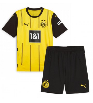 Borussia Dortmund Domácí dres komplet pro Děti 2024-25 Krátkým Rukávem (+ Krátké kalhoty)