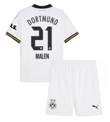 Borussia Dortmund Donyell Malen #21 Alternativní dres komplet pro Děti 2024-25 Krátkým Rukávem (+ Krátké kalhoty)