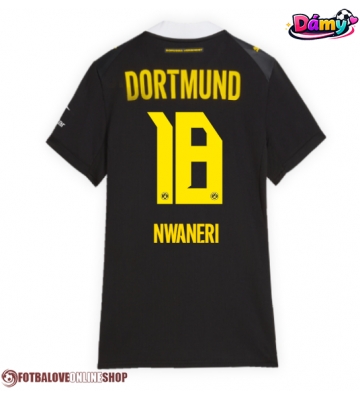 Borussia Dortmund Ethan Nwaneri #18 Venkovní Dres pro Dámy 2026-27 Krátkým Rukávem