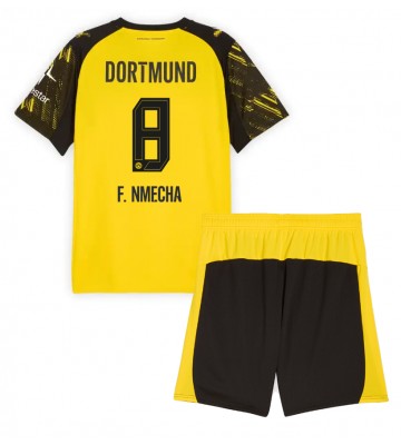 Borussia Dortmund Felix Nmecha #8 Domácí dres komplet pro Děti 2025-26 Krátkým Rukávem (+ Krátké kalhoty)