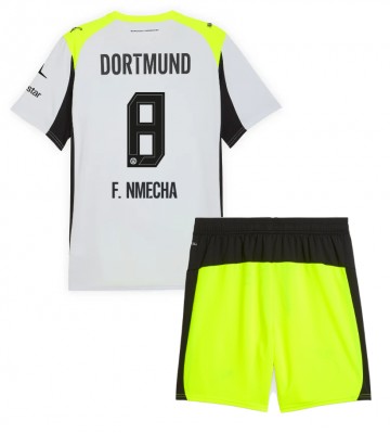 Borussia Dortmund Felix Nmecha #8 Venkovní dres komplet pro Děti 2025-26 Krátkým Rukávem (+ Krátké kalhoty)