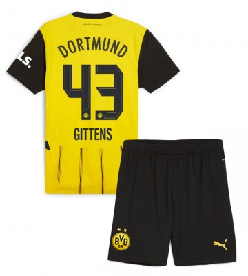 Borussia Dortmund Jamie Bynoe-Gittens #43 Domácí dres komplet pro Děti 2024-25 Krátkým Rukávem (+ Krátké kalhoty)