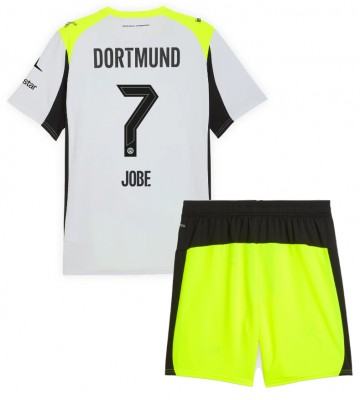 Borussia Dortmund Jobe Bellingham #7 Venkovní dres komplet pro Děti 2025-26 Krátkým Rukávem (+ Krátké kalhoty)