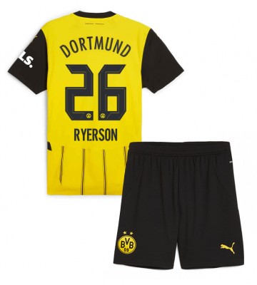 Borussia Dortmund Julian Ryerson #26 Domácí dres komplet pro Děti 2024-25 Krátkým Rukávem (+ Krátké kalhoty)