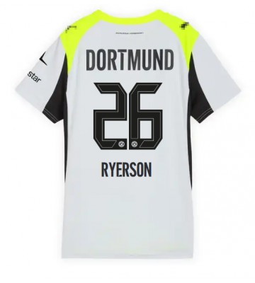 Borussia Dortmund Julian Ryerson #26 Venkovní Dres pro Dámy 2025-26 Krátkým Rukávem Borussia Dortmund Julian Ryerson #26 Venkovní Dres pro Dámy 2025-26 Krátkým Rukávem