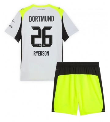 Borussia Dortmund Julian Ryerson #26 Venkovní dres komplet pro Děti 2025-26 Krátkým Rukávem (+ Krátké kalhoty)