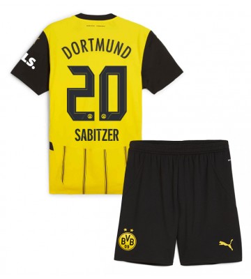 Borussia Dortmund Marcel Sabitzer #20 Domácí dres komplet pro Děti 2024-25 Krátkým Rukávem (+ Krátké kalhoty)