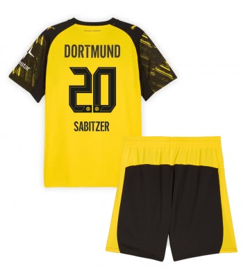 Borussia Dortmund Marcel Sabitzer #20 Domácí dres komplet pro Děti 2025-26 Krátkým Rukávem (+ Krátké kalhoty)