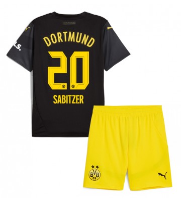 Borussia Dortmund Marcel Sabitzer #20 Venkovní dres komplet pro Děti 2024-25 Krátkým Rukávem (+ Krátké kalhoty)