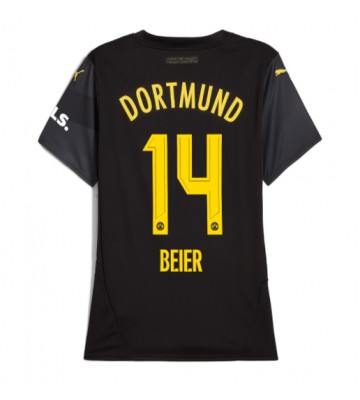 Borussia Dortmund Maximilian Beier #14 Venkovní Dres pro Dámy 2024-25 Krátkým Rukávem