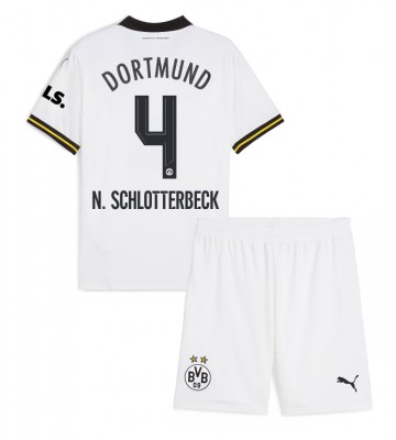 Borussia Dortmund Nico Schlotterbeck #4 Alternativní dres komplet pro Děti 2024-25 Krátkým Rukávem (+ Krátké kalhoty)