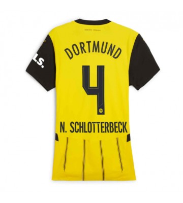 Borussia Dortmund Nico Schlotterbeck #4 Domácí Dres pro Dámy 2024-25 Krátkým Rukávem