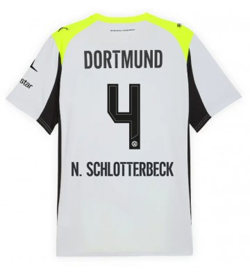 Borussia Dortmund Nico Schlotterbeck #4 Venkovní Dres 2025-26 Krátkým Rukávem