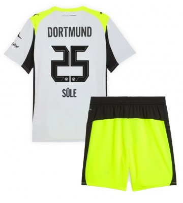 Borussia Dortmund Niklas Sule #25 Venkovní dres komplet pro Děti 2025-26 Krátkým Rukávem (+ Krátké kalhoty)