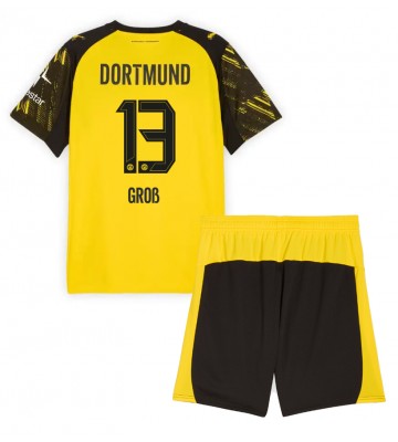 Borussia Dortmund Pascal Gross #13 Domácí dres komplet pro Děti 2025-26 Krátkým Rukávem (+ Krátké kalhoty)
