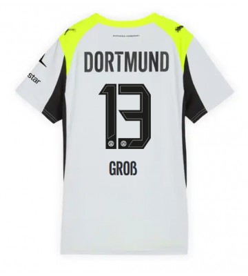 Borussia Dortmund Pascal Gross #13 Venkovní Dres pro Dámy 2025-26 Krátkým Rukávem Borussia Dortmund Pascal Gross #13 Venkovní Dres pro Dámy 2025-26 Krátkým Rukávem