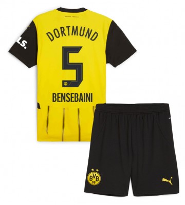 Borussia Dortmund Ramy Bensebaini #5 Domácí dres komplet pro Děti 2024-25 Krátkým Rukávem (+ Krátké kalhoty)
