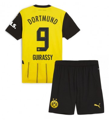 Borussia Dortmund Serhou Guirassy #9 Domácí dres komplet pro Děti 2024-25 Krátkým Rukávem (+ Krátké kalhoty)