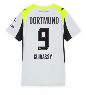Borussia Dortmund Serhou Guirassy #9 Venkovní Dres pro Dámy 2025-26 Krátkým Rukávem Borussia Dortmund Serhou Guirassy #9 Venkovní Dres pro Dámy 2025-26 Krátkým Rukávem
