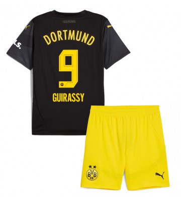 Borussia Dortmund Serhou Guirassy #9 Venkovní dres komplet pro Děti 2024-25 Krátkým Rukávem (+ Krátké kalhoty)