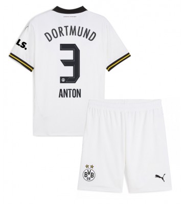 Borussia Dortmund Waldemar Anton #3 Alternativní dres komplet pro Děti 2024-25 Krátkým Rukávem (+ Krátké kalhoty)