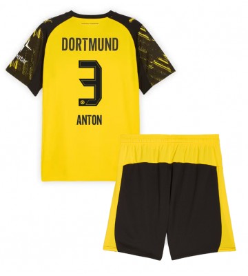 Borussia Dortmund Waldemar Anton #3 Domácí dres komplet pro Děti 2025-26 Krátkým Rukávem (+ Krátké kalhoty)