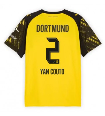 Borussia Dortmund Yan Couto #2 Domácí Dres 2025-26 Krátkým Rukávem