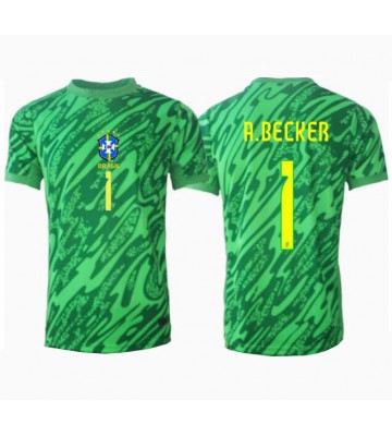 Brazílie Alisson Becker #1 Brankář Domácí Dres Copa America 2024 Krátkým Rukávem