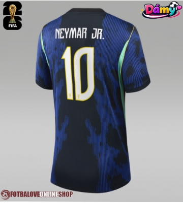 Brazílie Neymar Jr #10 Venkovní Dres pro Dámy MS 2026 Krátkým Rukávem