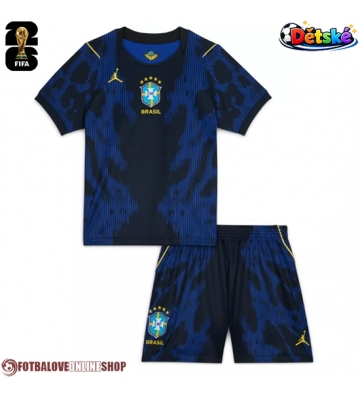 Brazílie Venkovní dres komplet pro Děti MS 2026 Krátkým Rukávem (+ Krátké kalhoty)
