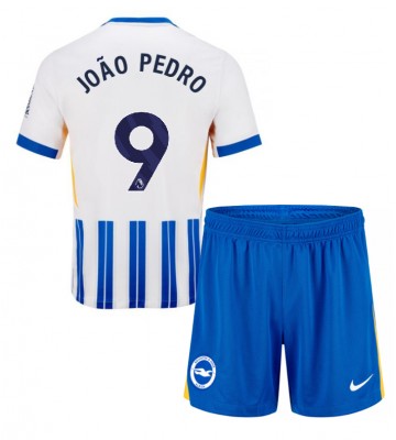Brighton Joao Pedro #9 Domácí dres komplet pro Děti 2024-25 Krátkým Rukávem (+ Krátké kalhoty)