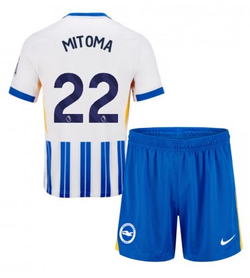 Brighton Kaoru Mitoma #22 Domácí dres komplet pro Děti 2024-25 Krátkým Rukávem (+ Krátké kalhoty)