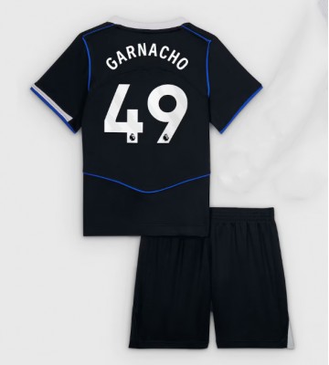Chelsea Alejandro Garnacho #49 Alternativní dres komplet pro Děti 2025-26 Krátkým Rukávem (+ Krátké kalhoty)