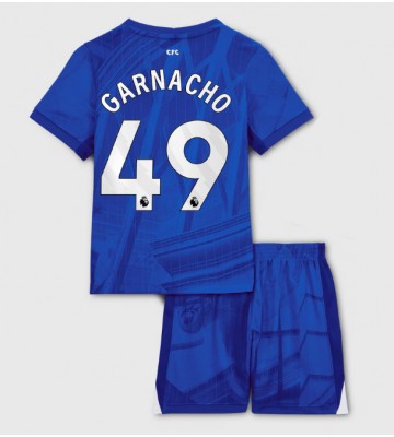 Chelsea Alejandro Garnacho #49 Domácí dres komplet pro Děti 2025-26 Krátkým Rukávem (+ Krátké kalhoty)