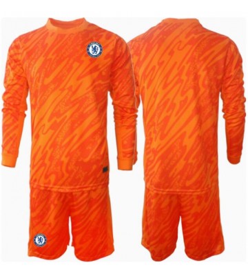 Chelsea Brankář Domácí dres komplet pro Děti 2024-25 Dlouhým Rukávem (+ Krátké kalhoty)