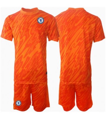 Chelsea Brankář Domácí dres komplet pro Děti 2024-25 Krátkým Rukávem (+ Krátké kalhoty)
