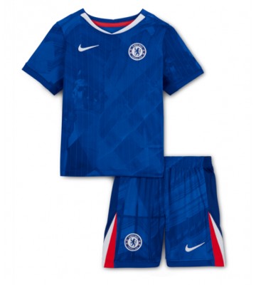 Chelsea Domácí dres komplet pro Děti 2025-26 Krátkým Rukávem (+ Krátké kalhoty)