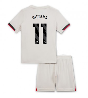 Chelsea Jamie Gittens #11 Venkovní dres komplet pro Děti 2025-26 Krátkým Rukávem (+ Krátké kalhoty)