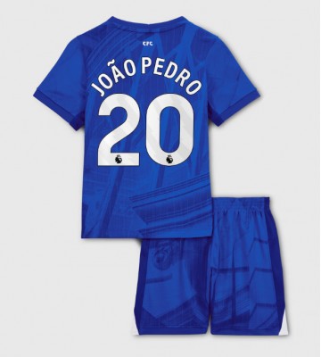 Chelsea Joao Pedro #20 Domácí dres komplet pro Děti 2025-26 Krátkým Rukávem (+ Krátké kalhoty)