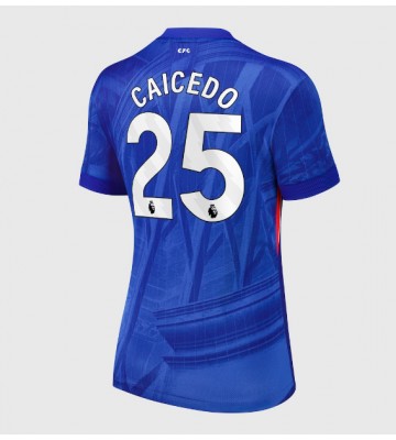 Chelsea Moises Caicedo #25 Domácí Dres pro Dámy 2025-26 Krátkým Rukávem
