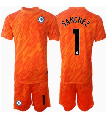 Chelsea Robert Sanchez #1 Brankář Domácí dres komplet pro Děti 2024-25 Krátkým Rukávem (+ Krátké kalhoty)