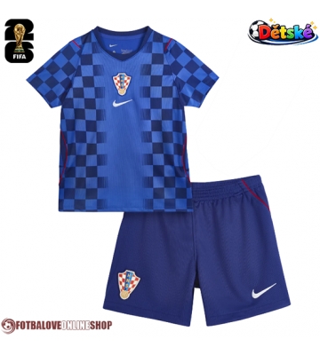 Chorvatsko Venkovní dres komplet pro Děti MS 2026 Krátkým Rukávem (+ Krátké kalhoty)
