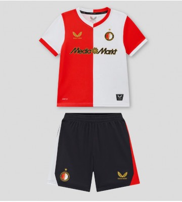 Feyenoord Domácí dres komplet pro Děti 2025-26 Krátkým Rukávem (+ Krátké kalhoty)