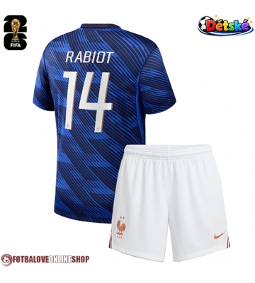 Francie Adrien Rabiot #14 Domácí dres komplet pro Děti MS 2026 Krátkým Rukávem (+ Krátké kalhoty)