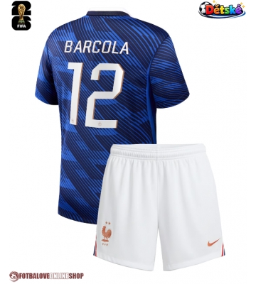 Francie Bradley Barcola #12 Domácí dres komplet pro Děti MS 2026 Krátkým Rukávem (+ Krátké kalhoty)