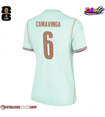Francie Eduardo Camavinga #6 Venkovní Dres pro Dámy MS 2026 Krátkým Rukávem