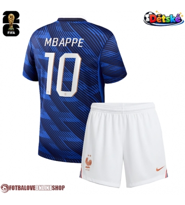 Francie Kylian Mbappe #10 Domácí dres komplet pro Děti MS 2026 Krátkým Rukávem (+ Krátké kalhoty)